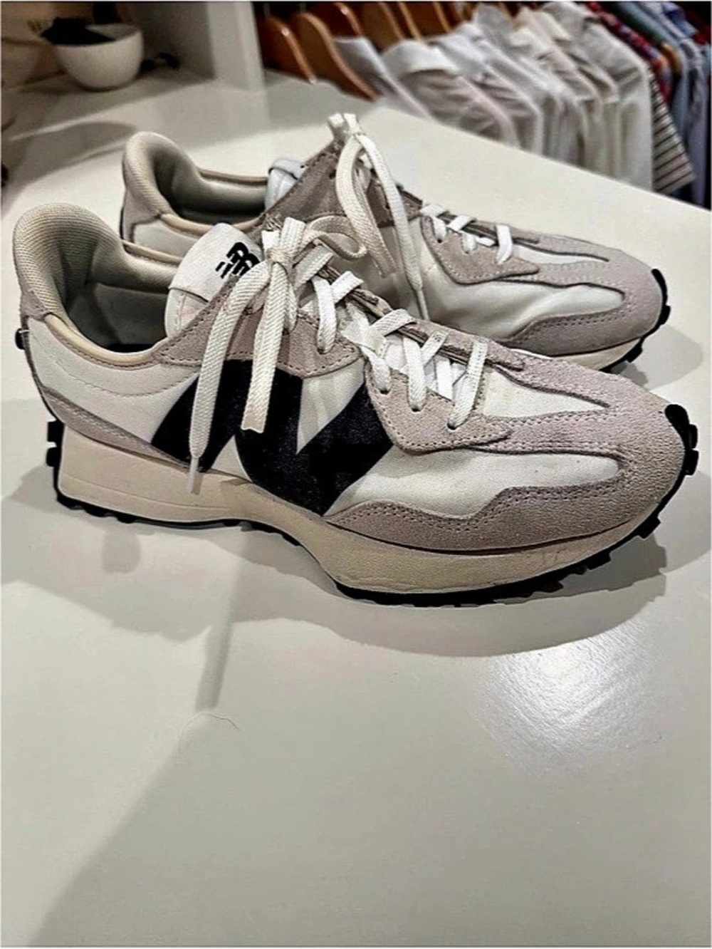 New Balance 327 White Black Grey Sneakers